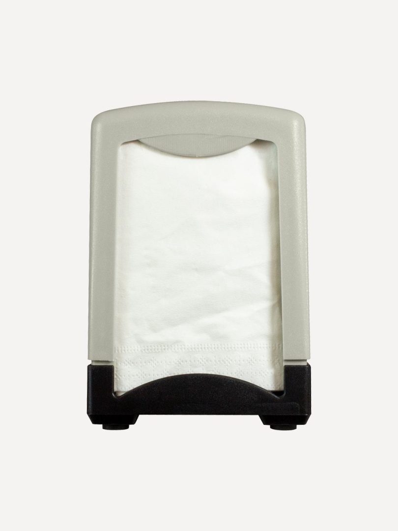DV002 despachador de servilletas servilletero color blanco con negro ahorrador mecánico