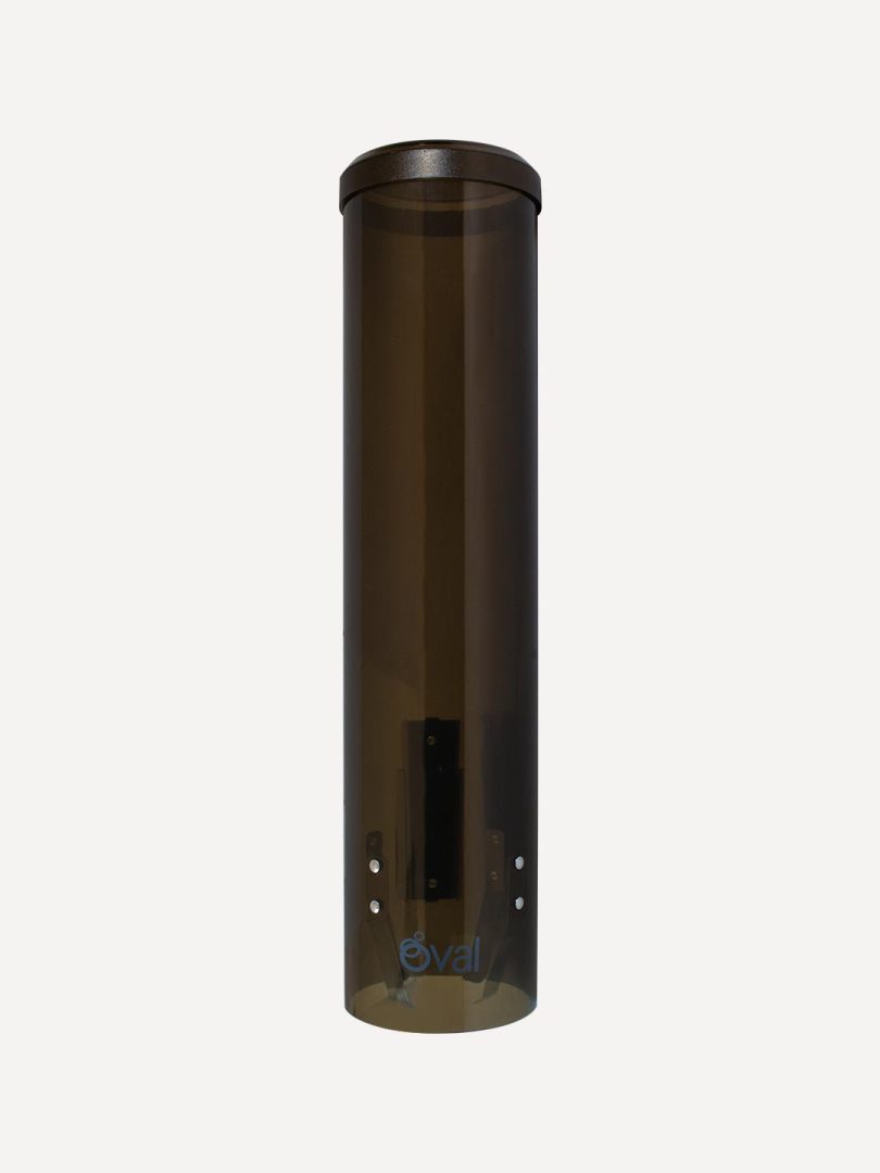DV015 despachador de conos de papel para salas de espera y áreas comunes color humo translúcido