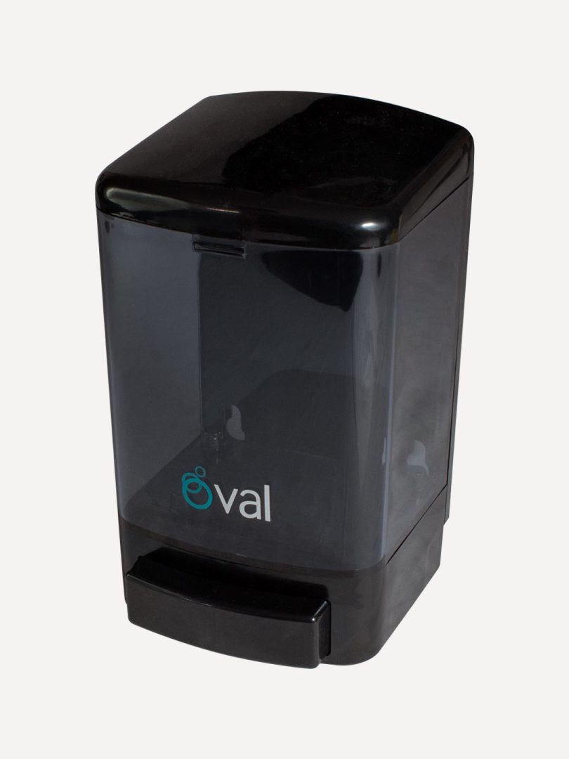 DV018 jabonera despachador de jabón en gel y gel antibacterial mecánica, uso rudo, durable y resistente color humo