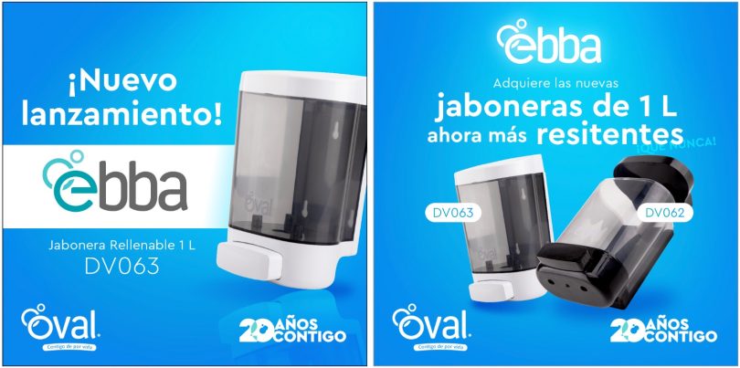 NUEVA Jabonera Rellenable 1 Lt – EBBA (color blanco) - Image 2